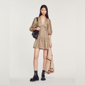Sandro Paris silk mini dress